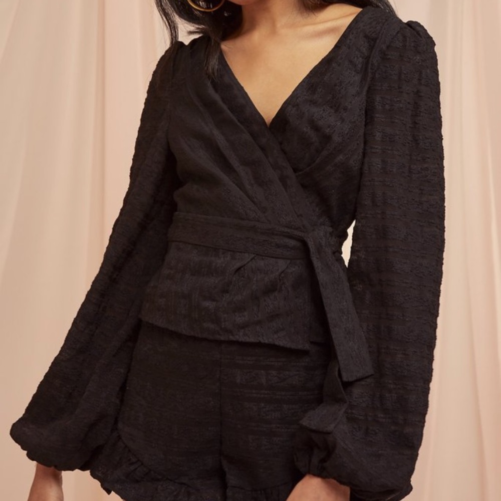 Finderskeepersthelabel SOFIA LONG SLEEVE WRAP TOP